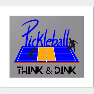 Pickleball Shirt, Fun Think and Dink Shirt, Sport TShirt, Funny T-Shirt, Gift or Present, Tennis Tee Posters and Art